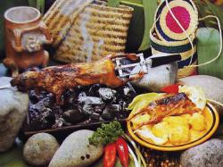 Ají de cuy (Conejo o cuy asado)