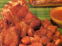 Costillar de cerdo con castañas