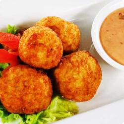 Bolitas de quinua y tocino